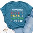 Rice And Peas And Chicken Jamaican Slang And Cuisine Bella Canvas T-shirt Heather Deep Teal