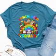 School Lunch Lady Squad A Food Team Rainbow Lunch Hero Squad Bella Canvas T-shirt Heather Deep Teal