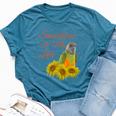 Senegal Parrot Sunshine Sunflower Bella Canvas T-shirt Heather Deep Teal