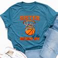 Sister Of The Birthday Boy Basketball Birthday Family Party Bella Canvas T-shirt Heather Deep Teal
