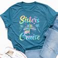 Sisters Cruise 2024 Sister Cruising Vacation Trip Tie Dye Bella Canvas T-shirt Heather Deep Teal