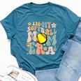 In My Softball Mom Era Mom Groovy Life Game Day Vibes Mama Bella Canvas T-shirt Heather Deep Teal