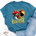 Solar Eclipse April 04 2024 Chicken Total Solar Eclipse 2024 Bella Canvas T-shirt Heather Deep Teal