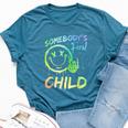 Somebody's Feral Child Toddler Girl And Boy Quotes Bella Canvas T-shirt Heather Deep Teal