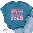 Somebody's Fine Ass Nail Tech Groovy Manicurist Nail Polish Bella Canvas T-shirt Heather Deep Teal