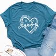 Soon To Be Grandma 2024 Promoted To Grandmother Est 2024 Bella Canvas T-shirt Heather Deep Teal