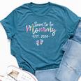 Soon To Be Mommy Mom Est 2024 Expect Baby Pregnancy Bella Canvas T-shirt Heather Deep Teal