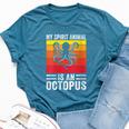My Spirit Animal Is An Octopus Retro Vintage Bella Canvas T-shirt Heather Deep Teal