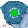St Patrick's Day Drink Whiskey And Hate The Government Bella Canvas T-shirt Heather Deep Teal