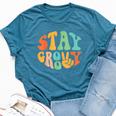 Stay Groovy Hippie Peace Sign Retro 60S 70S Women Bella Canvas T-shirt Heather Deep Teal