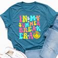 In My Summer Break Era Retro Smile Summer Break Teacher Bella Canvas T-shirt Heather Deep Teal
