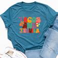 Tacos And Tequila Cinco De Mayo Groovy Mexican Drinking Bella Canvas T-shirt Heather Deep Teal