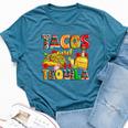Tacos And Tequila Cinco De Mayo Leopard For Women Bella Canvas T-shirt Heather Deep Teal