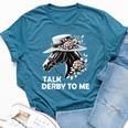 Talk Derby To Me Derby Day 2024 Horse Racing For Women Bella Canvas T-shirt Heather Deep Teal