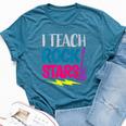 I Teach Rockstars Orchestra Music Teacher Back To School Bella Canvas T-shirt Heather Deep Teal