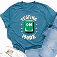 Test Day Mode On Student Teacher School Exam Rock The Test Bella Canvas T-shirt Heather Deep Teal
