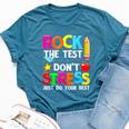 Testing Day Rock The Test Dont Stress Teacher Student Bella Canvas T-shirt Heather Deep Teal
