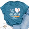 Thats My Grandson Out There Baseball Grandma Mom Bella Canvas T-shirt Heather Deep Teal