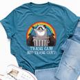 Trash Can Not Trash Can't Raccoon Trash Panda Bella Canvas T-shirt Heather Deep Teal