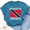 Trinidadian Wife Nothing Scares Me Husband Trinidad & Tobago Bella Canvas T-shirt Heather Deep Teal