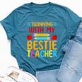 Twinning With My Bestie Teacher Boy Spirit Week Twin Day Bella Canvas T-shirt Heather Deep Teal