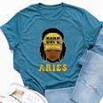 Unapologetically Dope Aries Queen Black Zodiac Bella Canvas T-shirt Heather Deep Teal