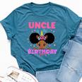 Uncle Of The Birthday Girl Melanin Afro Unicorn Princess Bella Canvas T-shirt Heather Deep Teal