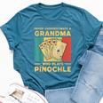 Never Underestimate A Grandma Who Plays Pinochle Pinochle Bella Canvas T-shirt Heather Deep Teal