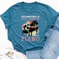 Never Underestimate An Old Woman With A Piano Bella Canvas T-shirt Heather Deep Teal