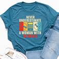 Never Underestimate A Woman With Dj Skills Bella Canvas T-shirt Heather Deep Teal