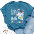 Unicorn Girl Goodbye Kindergarten Hello 1St Grade Graduation Bella Canvas T-shirt Heather Deep Teal
