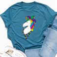 Unicorn Mardi Gras Magical Street Parade Bella Canvas T-shirt Heather Deep Teal