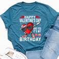 Valentine Birthday Girls Born On Valentines Day Bella Canvas T-shirt Heather Deep Teal