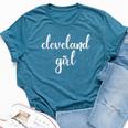 Vintage Cleveland Ohio Girl I Love Ohio Girls Bella Canvas T-shirt Heather Deep Teal