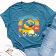 Vintage Cool Duck With Sunglasses & Mountain View Bella Canvas T-shirt Heather Deep Teal