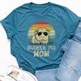 Vintage Guinea Pig Mom Guinea Pig Lovers Mommy Mother's Day Bella Canvas T-shirt Heather Deep Teal