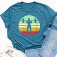 Vintage Workout Fitness Gym Motivational Retro Weightlifting Bella Canvas T-shirt Heather Deep Teal