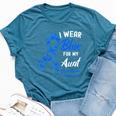 I Wear Blue For My Aunt Colorectal Colon Cancer Awareness Bella Canvas T-shirt Heather Deep Teal