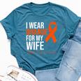 I Wear Orange For My Wife Ms Warrior Multiple Sclerosis Bella Canvas T-shirt Heather Deep Teal
