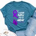 I Wear Purple For My Mom Lupus Awareness Support Bella Canvas T-shirt Heather Deep Teal
