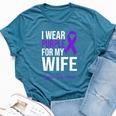 I Wear Purple For My Wife Lupus Warrior Lupus Bella Canvas T-shirt Heather Deep Teal
