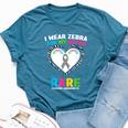 I Wear Zebra For My Sister Rare Disease Awareness Bella Canvas T-shirt Heather Deep Teal