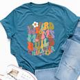 Weird Moms Build Character Groovy Retro Mama Mother's Day Bella Canvas T-shirt Heather Deep Teal