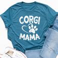 Welsh Corgi Mama Lover Dog Breeder Mom Pet Bella Canvas T-shirt Heather Deep Teal