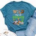 Wild About Kindergarten Teacher Student Zoo Safari Bella Canvas T-shirt Heather Deep Teal