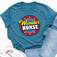Wonder Nurse Super Woman Power Superhero Birthday Bella Canvas T-shirt Heather Deep Teal
