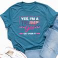Yes I'm A Trump Get Girl Over It America Usa Flag 2024 Women Bella Canvas T-shirt Heather Deep Teal