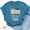 Black Teacher Melanin Crayons Black History Month Teacher Bella Canvas T-shirt Heather Navy