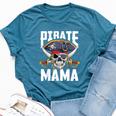 Family Skull Pirate Mama Jolly Roger Crossbones Flag Bella Canvas T-shirt Heather Navy
