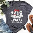 100 Days Of School Dalmatian Dog Girl 100 Days Smarter Bella Canvas T-shirt Heather Dark Grey